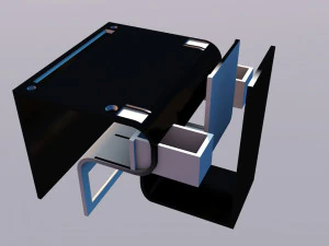 tavolo basso in poliestere Modello 3D