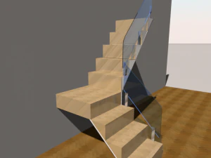 cristal staircase 3D Model