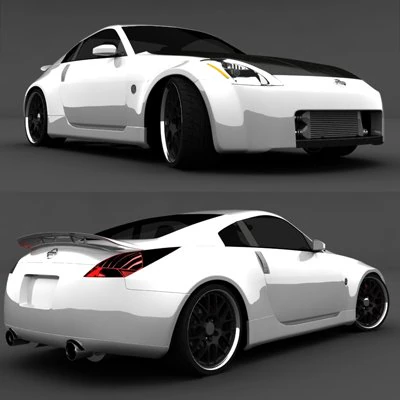 nissan350z 3D Model .c4d .max .obj .3ds .fbx .stl .blend