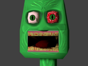 zombie character low-poly animated rigged textured 3D मॉडल