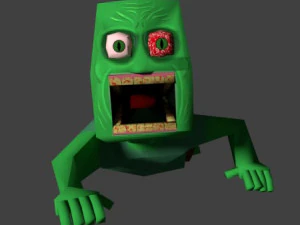 zombie character low-poly animated rigged textured 3D Model