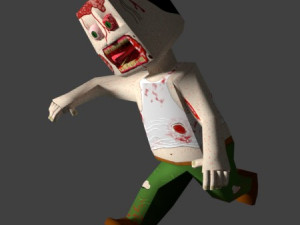 zombie character low-poly animated rigged textured 3D मॉडल