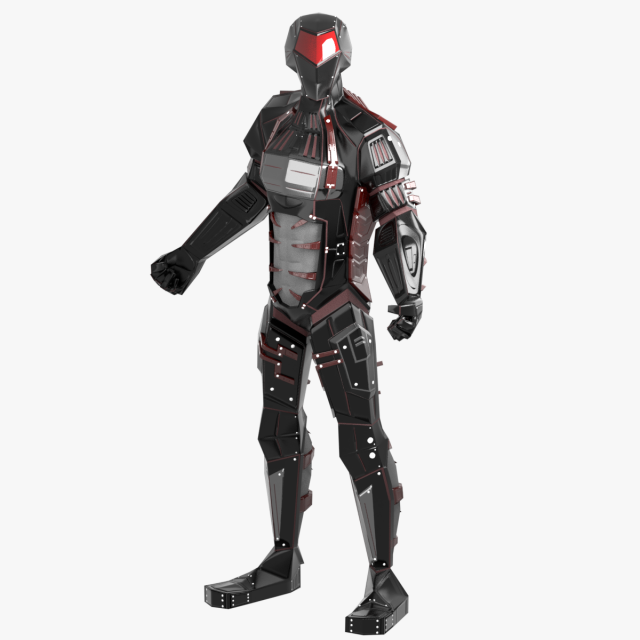 alien robot character 3D Model .c4d .max .obj .3ds .fbx .stl .blend 