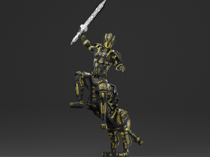 armored robot character Modello 3D