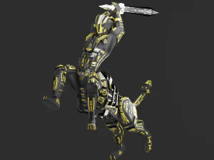 personagem de rob&ocirc; blindado Modelo 3D