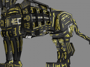 armored robot character Modello 3D