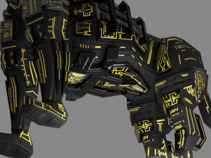 armored robot character Modello 3D