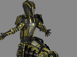 personagem de rob&ocirc; blindado Modelo 3D