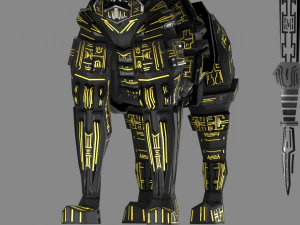 personagem de rob&ocirc; blindado Modelo 3D