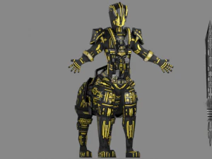 personagem de rob&ocirc; blindado Modelo 3D