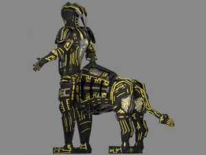 personagem de rob&ocirc; blindado Modelo 3D