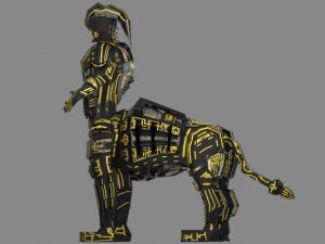 personagem de rob&ocirc; blindado Modelo 3D