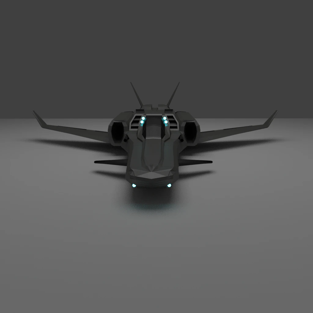 space fighter 01 3D Model .c4d .max .obj .3ds .fbx .stl .blend 