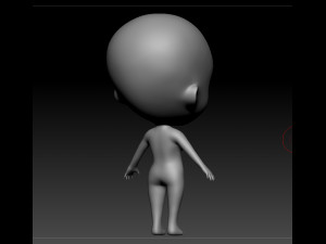 base female chibi 3D Модель