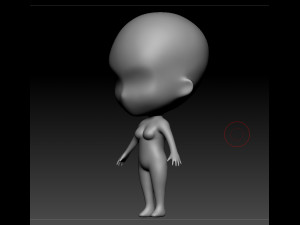 base female chibi 3D Модель
