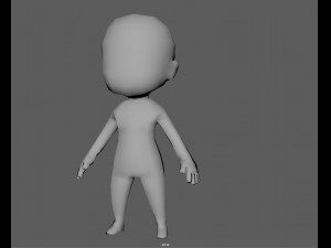 base male chibi lowpoly Modelo 3D