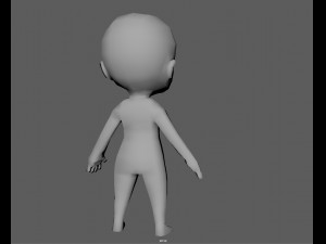 base male chibi lowpoly Modelo 3D