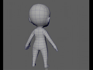 base male chibi lowpoly Modelo 3D