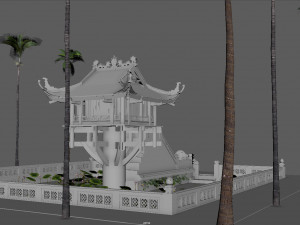 one pillar pagoda of vietnam 3D Model