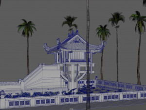 one pillar pagoda of vietnam 3D Model