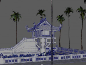 one pillar pagoda of vietnam 3D Model