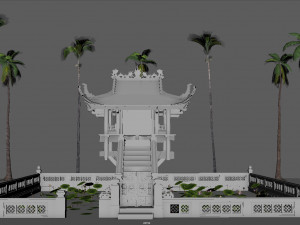 one pillar pagoda of vietnam 3D Model