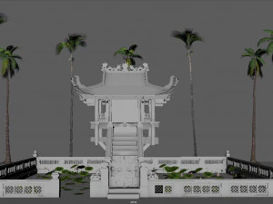 one pillar pagoda of vietnam 3D Model