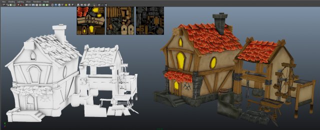 house lowpoly Modèle 3D .c4d .max .obj .3ds .fbx .stl .blend