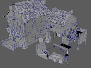 house lowpoly Modèle 3D