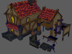 house lowpoly Modèle 3D