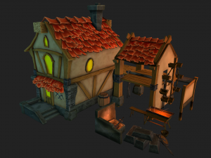 house lowpoly Modèle 3D