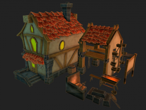 house lowpoly Modèle 3D