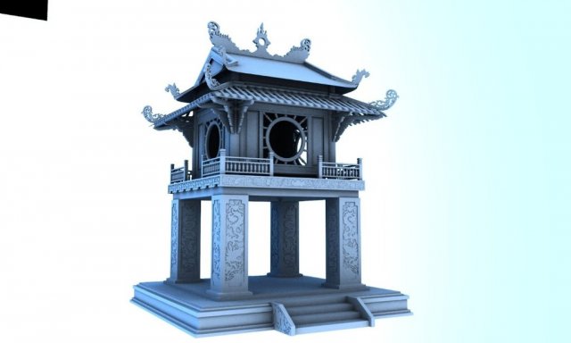 constellation of literature pavilion of vietnam 3D मॉडल .c4d .max .obj .3ds .fbx .stl .blend 