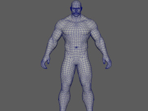 male base lowpoly highpoly 3D मॉडल