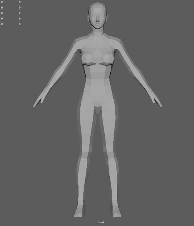 base female 2 3D Модель .c4d .max .obj .3ds .fbx .stl .blend 