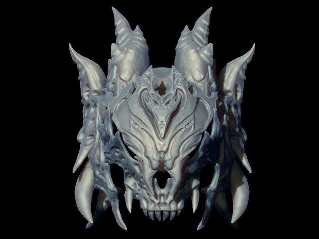 skull helmet zbrush Modèle 3D .c4d .max .obj .3ds .fbx .stl .blend