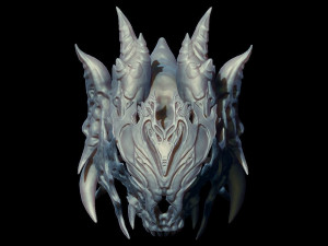 skull helmet zbrush Modèle 3D