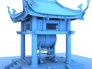 drum tower of vietnam 3D मॉडल