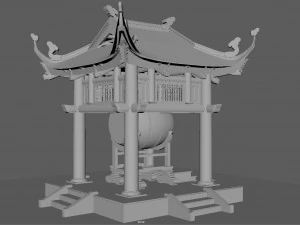 drum tower of vietnam 3D Model