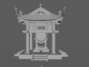 drum tower of vietnam 3Dモデル