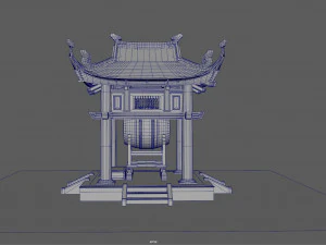 drum tower of vietnam 3D Model