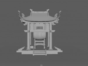 drum tower of vietnam 3Dモデル