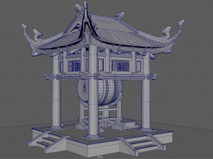 drum tower of vietnam 3Dモデル