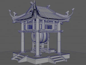 drum tower of vietnam 3D Model