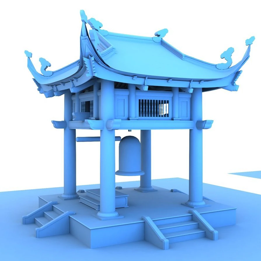 bell tower of vietnam 3D Model .c4d .max .obj .3ds .fbx .stl .blend 