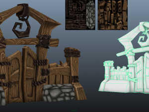 woodgate lowpoly 3D मॉडल