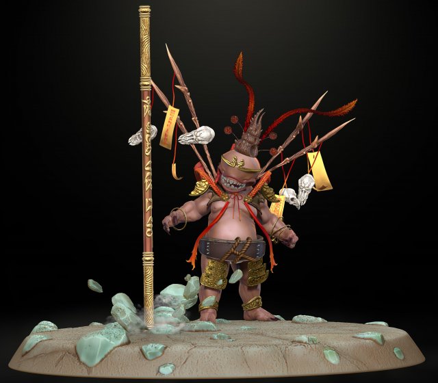 wukong demon 3D Модель .c4d .max .obj .3ds .fbx .stl .blend 