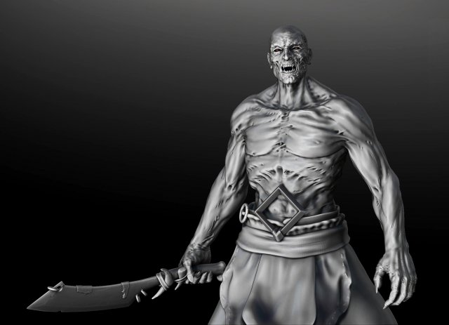 zombie zbrush 3D मॉडल .c4d .max .obj .3ds .fbx .stl .blend 