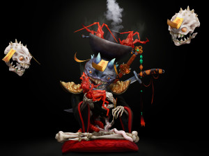 hotpot eating demon 3D मॉडल