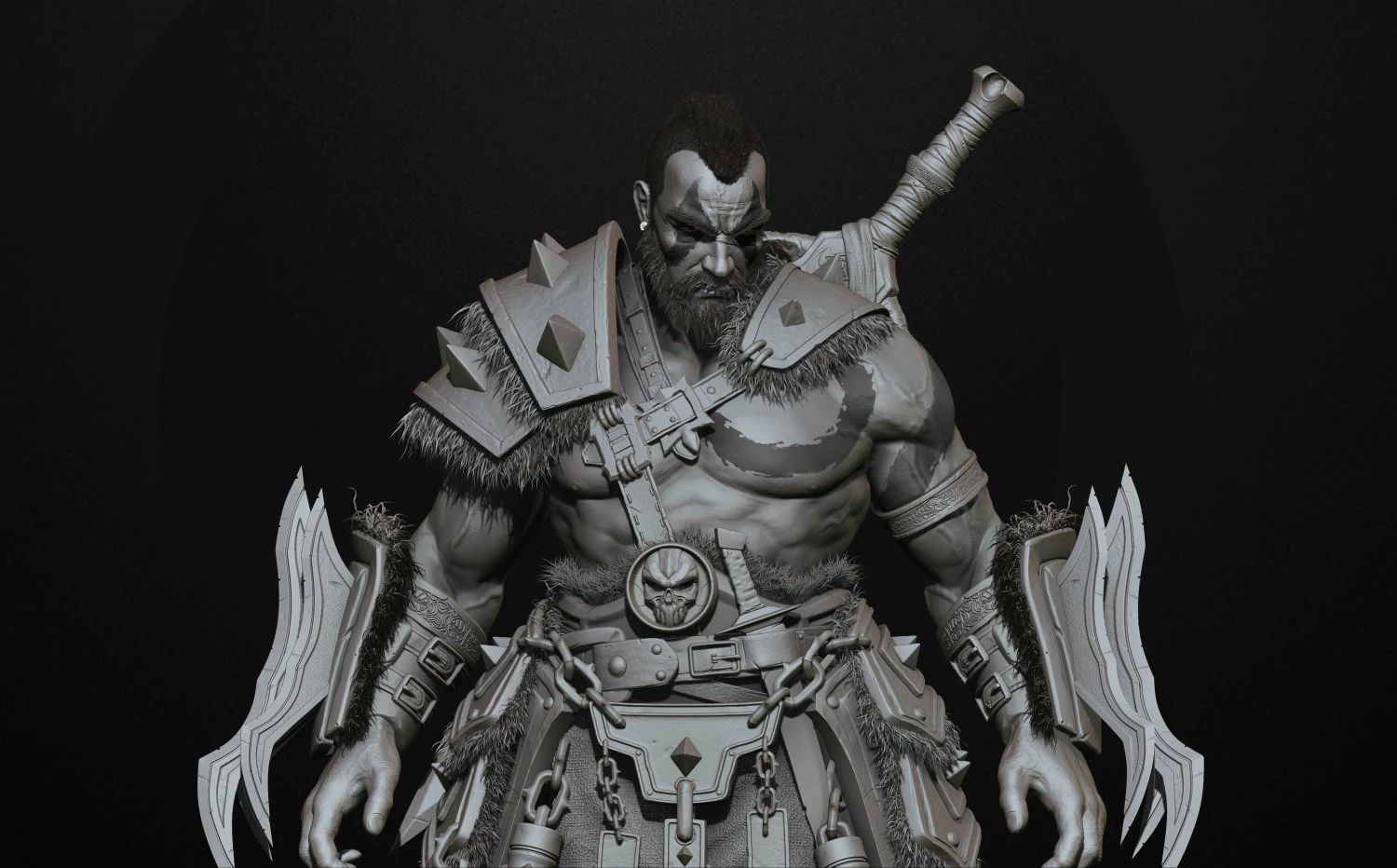 babarian 3D Model .c4d .max .obj .3ds .fbx .stl .blend 